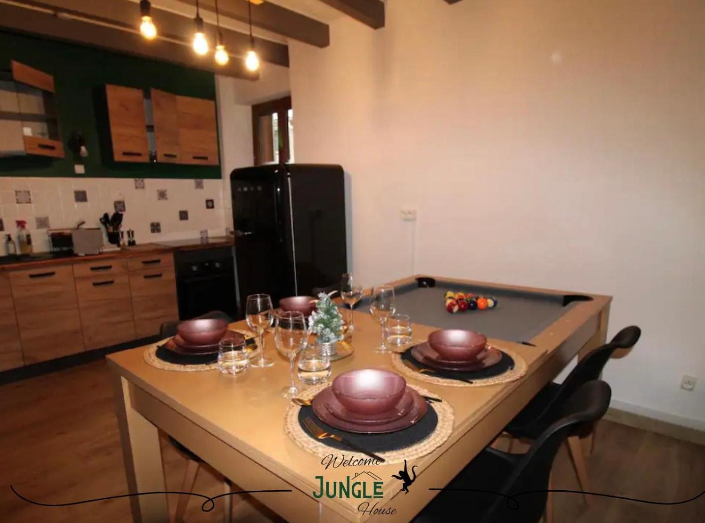 Maison "Jungle House" 90 M2 Billard, Retroprojecteur, Bar A Jeux , Vinyle, Wifi Fibre, Ideal Pro & Famille A 蒙布里松 外观 照片