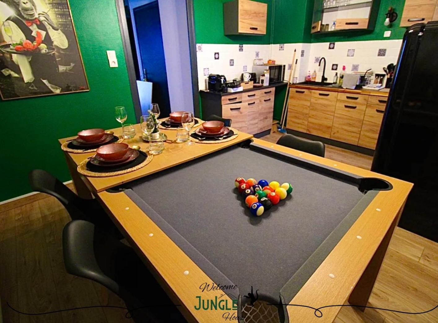 Maison "Jungle House" 90 M2 Billard, Retroprojecteur, Bar A Jeux , Vinyle, Wifi Fibre, Ideal Pro & Famille A 蒙布里松 外观 照片