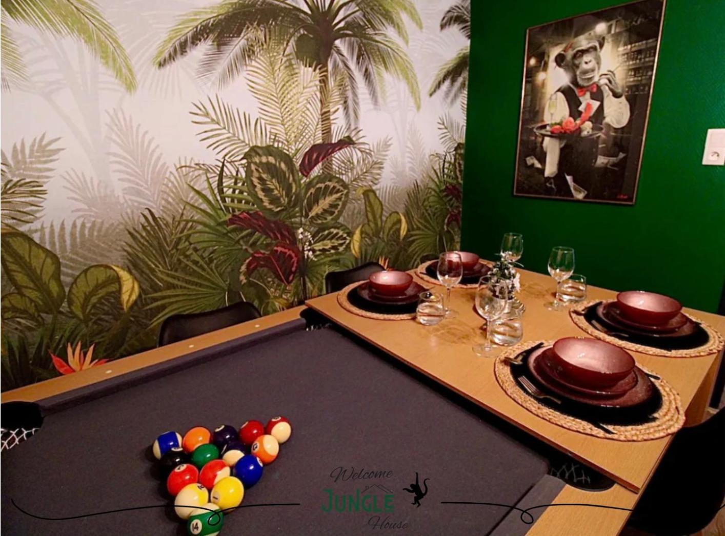 Maison "Jungle House" 90 M2 Billard, Retroprojecteur, Bar A Jeux , Vinyle, Wifi Fibre, Ideal Pro & Famille A 蒙布里松 外观 照片